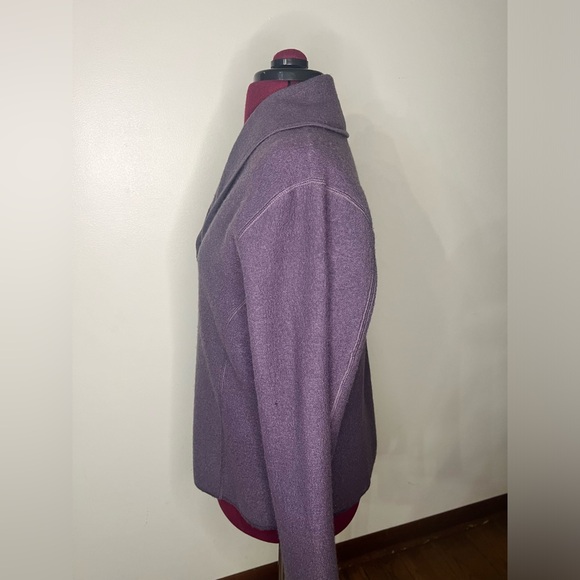 Charter Club button up cardigan. Plum- size large. Australian wool. - Picture 3 of 7